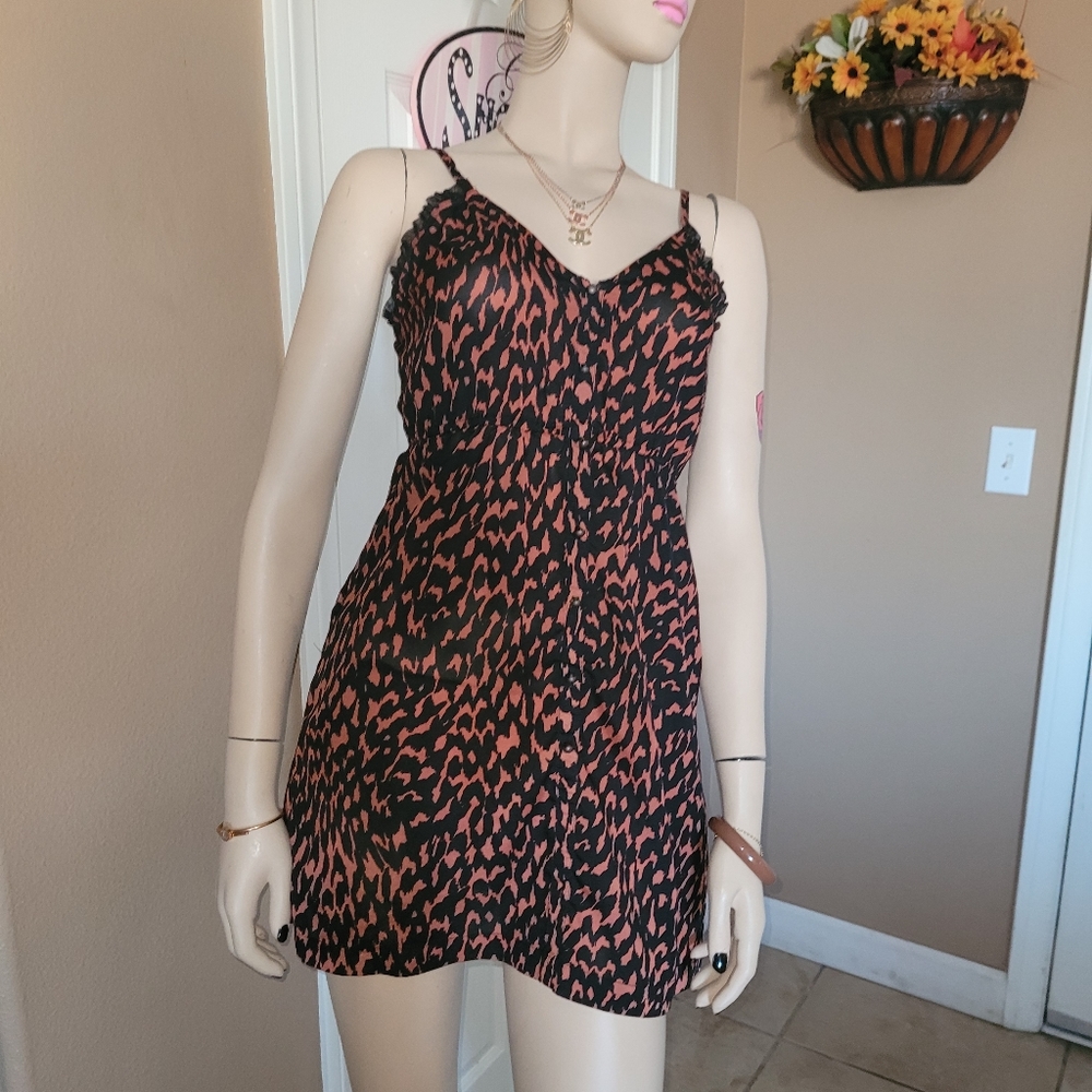 Leopard-Like Print Dress